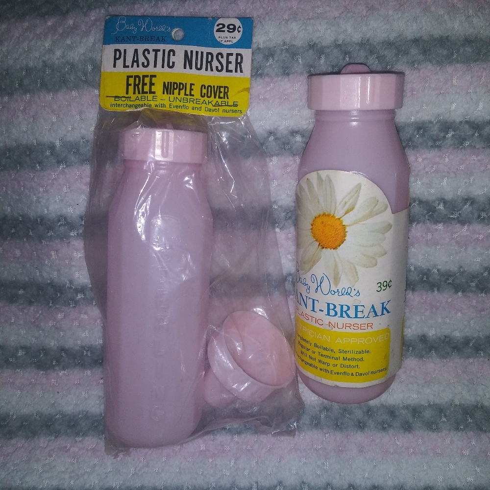 Super Vintage Baby World's plastic nursers bottles Collectors Items